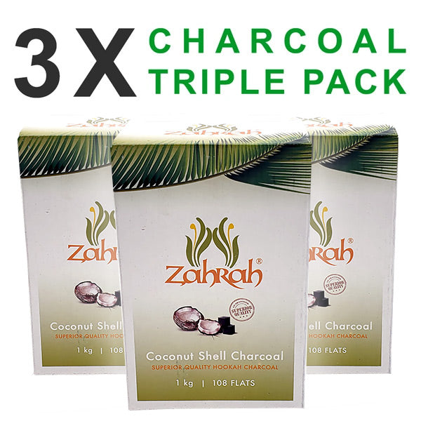 Zahrah Coconut Charcoal Triple Pack